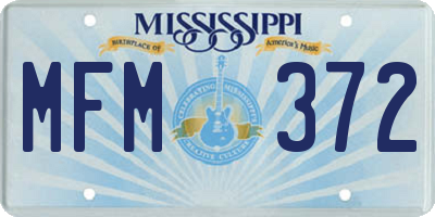 MS license plate MFM372