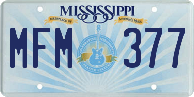 MS license plate MFM377
