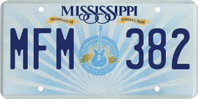 MS license plate MFM382