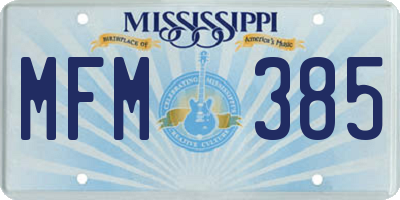 MS license plate MFM385