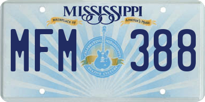 MS license plate MFM388
