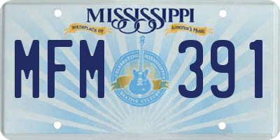 MS license plate MFM391