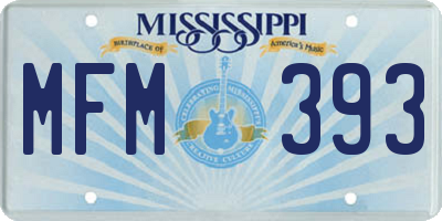 MS license plate MFM393