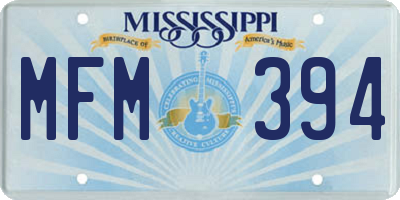 MS license plate MFM394