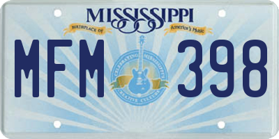 MS license plate MFM398