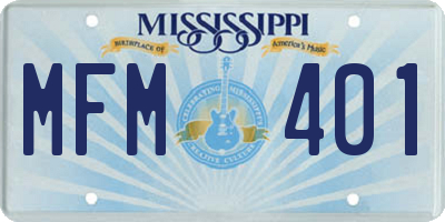 MS license plate MFM401