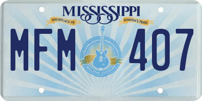 MS license plate MFM407