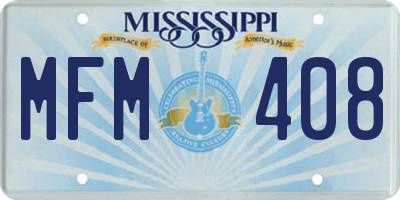 MS license plate MFM408