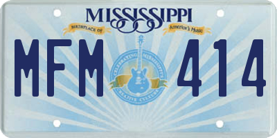 MS license plate MFM414
