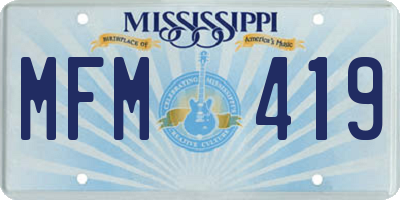MS license plate MFM419