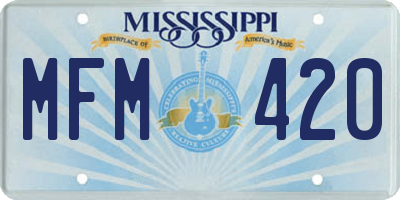 MS license plate MFM420