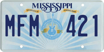 MS license plate MFM421
