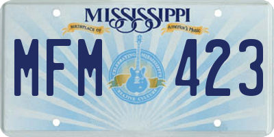 MS license plate MFM423