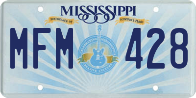 MS license plate MFM428