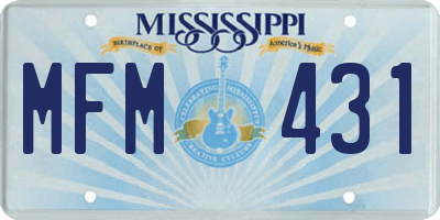 MS license plate MFM431