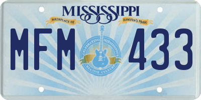 MS license plate MFM433