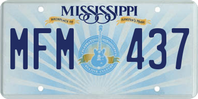 MS license plate MFM437