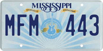 MS license plate MFM443