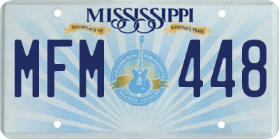 MS license plate MFM448