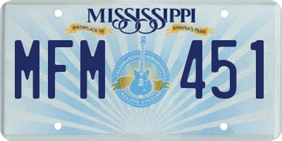MS license plate MFM451