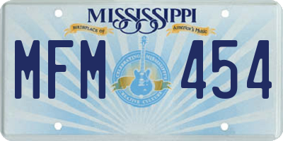 MS license plate MFM454