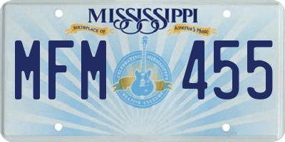 MS license plate MFM455