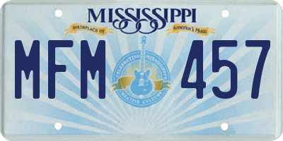 MS license plate MFM457