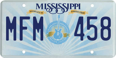 MS license plate MFM458