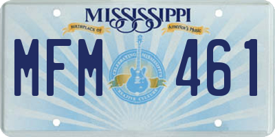 MS license plate MFM461