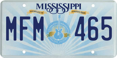 MS license plate MFM465