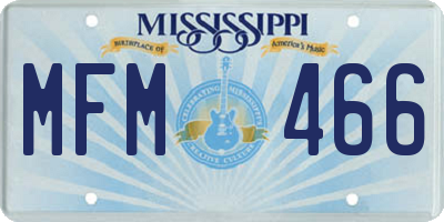 MS license plate MFM466