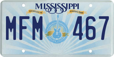 MS license plate MFM467
