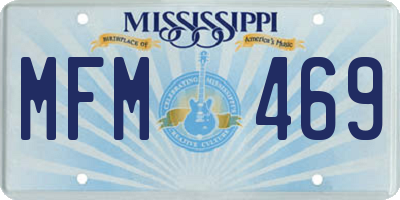 MS license plate MFM469