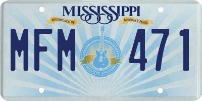 MS license plate MFM471