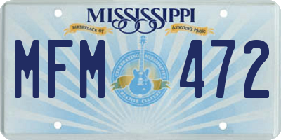 MS license plate MFM472