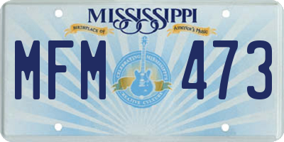 MS license plate MFM473