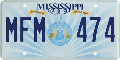 MS license plate MFM474