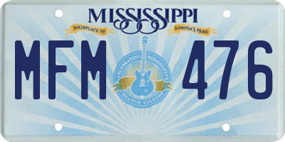 MS license plate MFM476