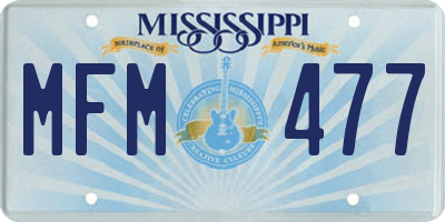 MS license plate MFM477
