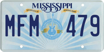 MS license plate MFM479