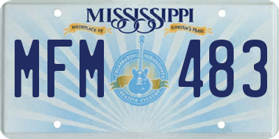 MS license plate MFM483