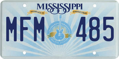 MS license plate MFM485