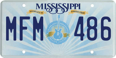 MS license plate MFM486