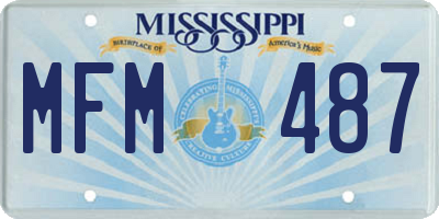 MS license plate MFM487