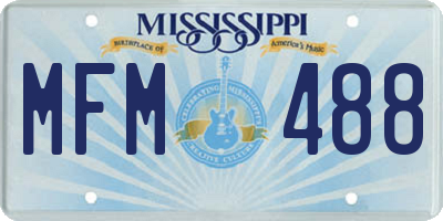 MS license plate MFM488