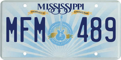 MS license plate MFM489