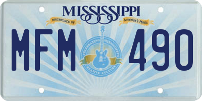 MS license plate MFM490