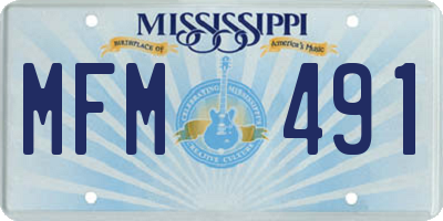 MS license plate MFM491
