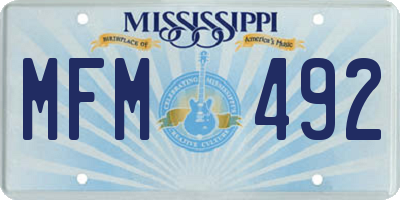 MS license plate MFM492