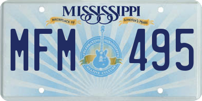 MS license plate MFM495